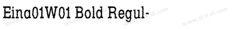 Eina01W01 Bold Regul字体转换